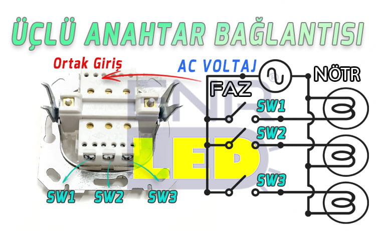 üçlü anahtar bağlantısı